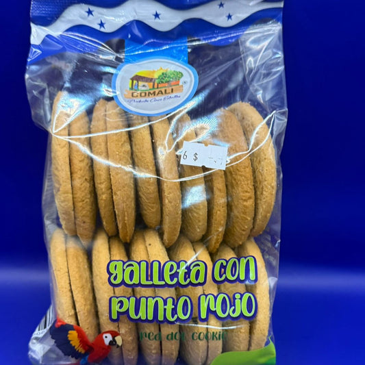 Galleta con punto rojo